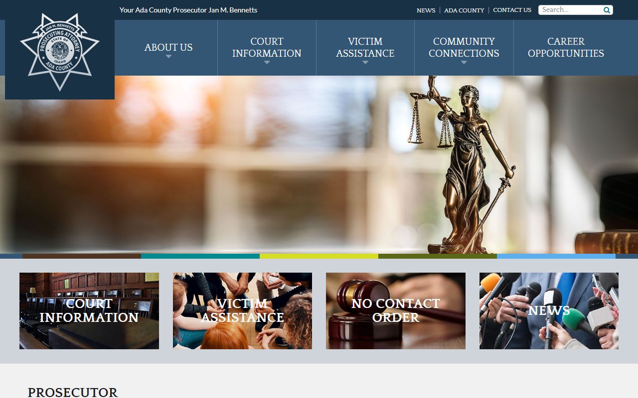Ada County Prosecutor information for court records after a jail arrest